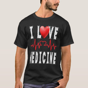 Ik Hou Van Geneeskunde Verpleegster Slaap Hele Da T-shirt