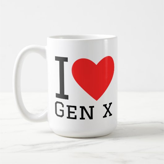 Ik hou van generatie X Koffiemok (Links)
