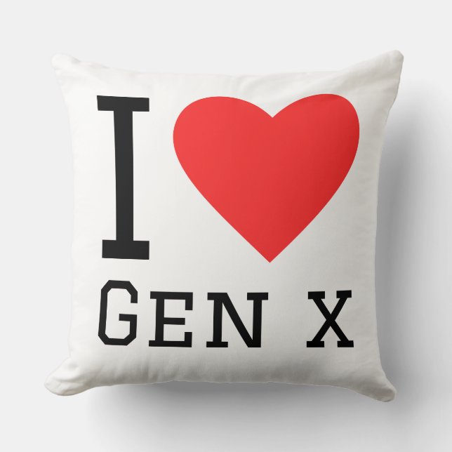 Ik hou van generatie X Kussen (Voorkant)