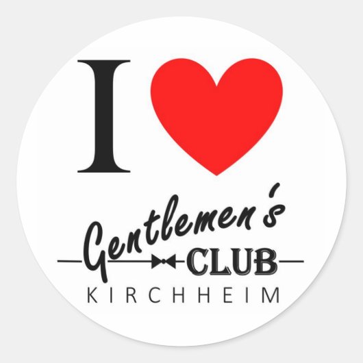 Ik hou van Gentlemen's Club Sticker "Kirchheim" (Voorkant)