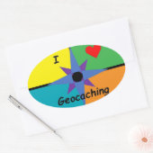 Ik hou van geocaching sticker (Envelop)