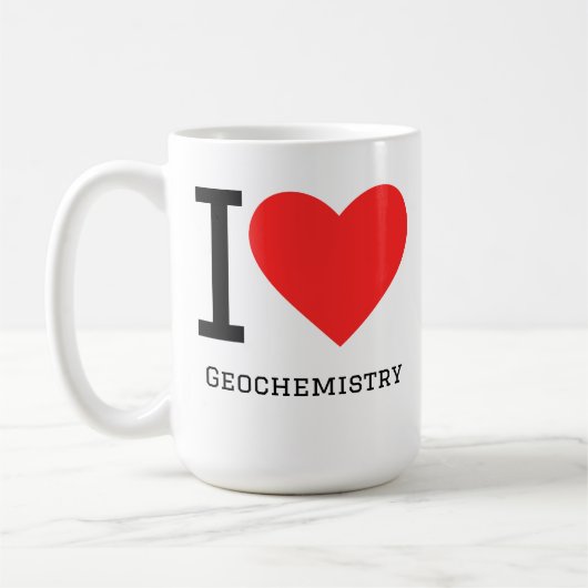 Ik hou van geochemie koffiemok (Links)
