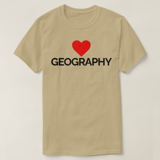 Ik hou van geografie 6 t-shirt (Design voorkant)