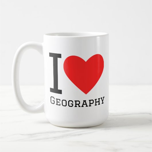 Ik hou van geografie koffiemok (Links)