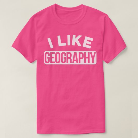 Ik hou van Geografie T-shirt (Design voorkant)