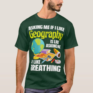 Ik hou van Geography Geographer Map Lover Cartogra T-shirt