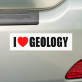 Ik Hou Van Geologie Bumpersticker (Op auto)