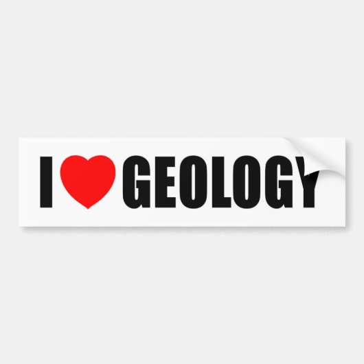 Ik Hou Van Geologie Bumpersticker (Voorkant)