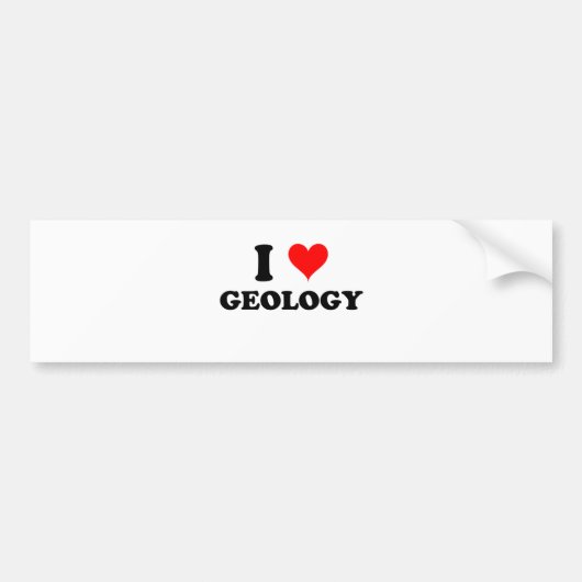 Ik hou van Geologie Bumpersticker (Voorkant)