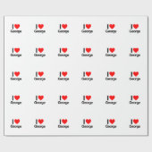 ik hou van george cadeaupapier (Vlak)