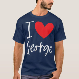 Ik hou van George Name Personalized Boy Man BFF Fr T-shirt