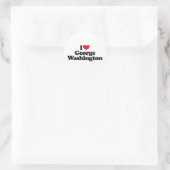 Ik hou van George Washington Ronde Sticker (Tas)