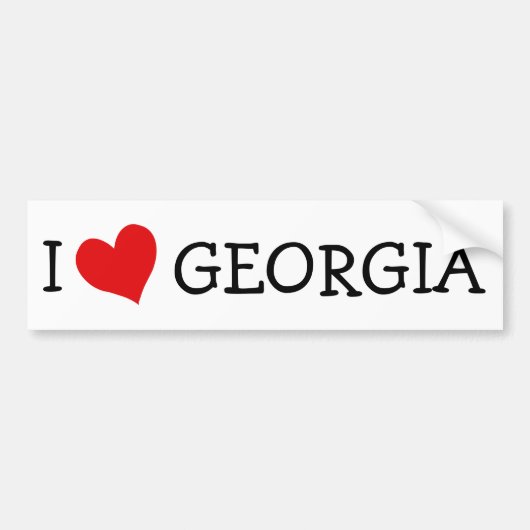 Ik hou van Georgia Bumpersticker (Voorkant)