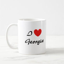 Ik hou van Georgia Heart Typography Coffee Mok