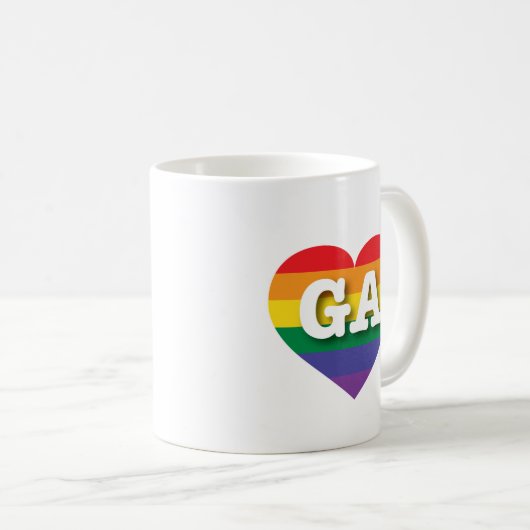 Ik hou van Georgia Rainbow Heart Koffiemok (Voorkant rechts)