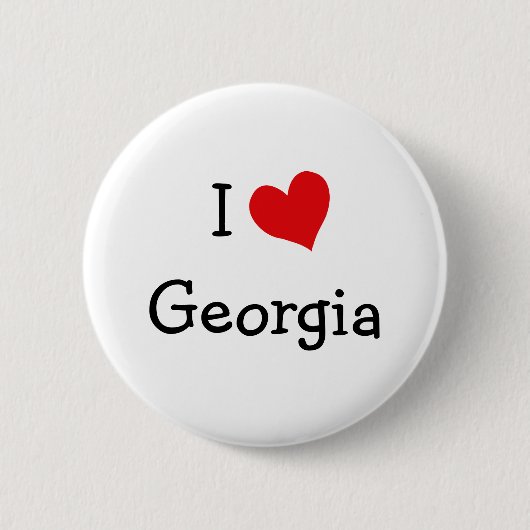 Ik hou van Georgia Ronde Button 5,7 Cm (Voorkant)