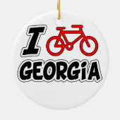 Ik hou van Georgisch fietsen Keramisch Ornament (Achterkant)