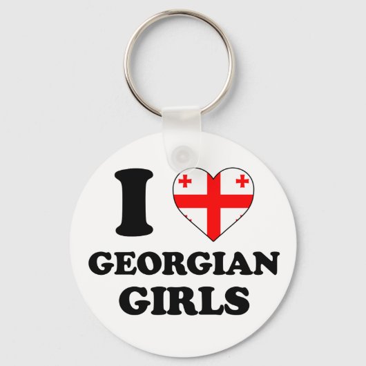 Ik hou van Georgische meisjes Sleutelhanger (Voorkant)