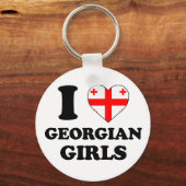 Ik hou van Georgische meisjes Sleutelhanger (Voorkant)