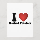 Ik hou van Gepureerde Aardappelen Kerstmaal Cadeau Briefkaart (Voorkant)