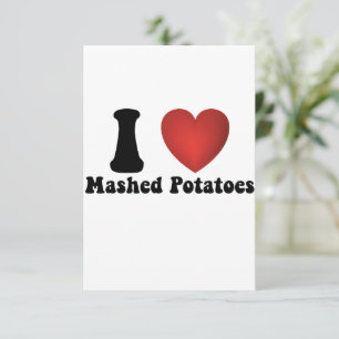 Ik hou van Gepureerde Aardappelen Kerstmaal Cadeau Kaart