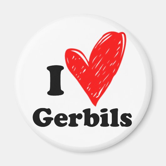 Ik hou van Gerbils Magneet (Voorkant)