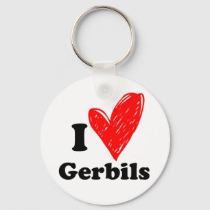 Ik hou van Gerbils Sleutelhanger