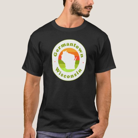 Ik hou van Germantown Wisconsin Wi Vacation Souven T-shirt (Voorkant)
