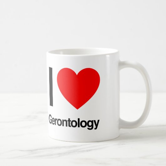ik hou van gerontologie koffiemok (Rechts)