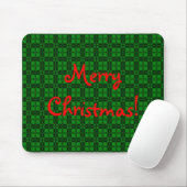 Ik hou van geruite- Christmas Green Muismat (Met muis)