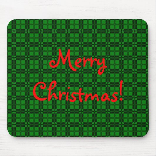 Ik hou van geruite- Christmas Green Muismat (Voorkant)