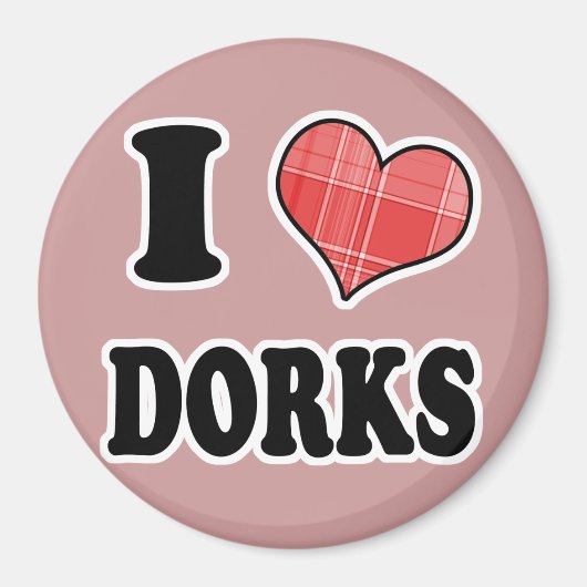 Ik hou van (geruite hartjes) sufferds magneet (Voorkant)