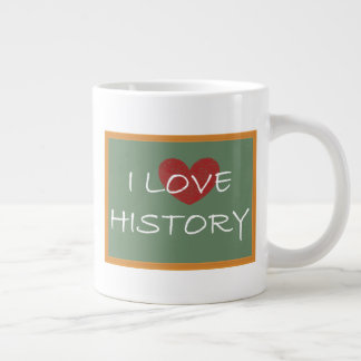Ik hou van geschiedenis grote koffiekop