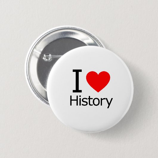 Ik hou van geschiedenis ronde button 5,7 cm (Voorkant /achterkant)