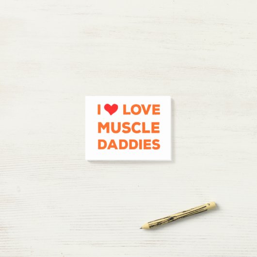 Ik hou van gespierde papa's post-it® notes (Op bureau)