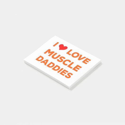 Ik hou van gespierde papa's post-it® notes (Schuin)
