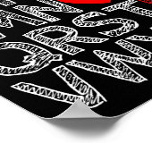 Ik hou van getextureerde habets poster (Hoek)