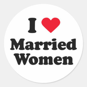 Ik hou van getrouwde vrouwen ronde sticker