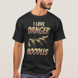 Ik hou van gevaar noedels schattige slang eigenaar t-shirt
