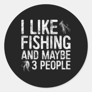 Ik hou van Gevist en misschien 3 personen Fisherma Ronde Sticker