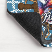 Ik hou van Gevist met nautische touwen Mousepad Muismat (Hoek)