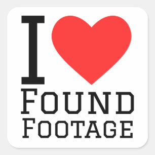 Ik hou van gevonden beelden vierkante sticker
