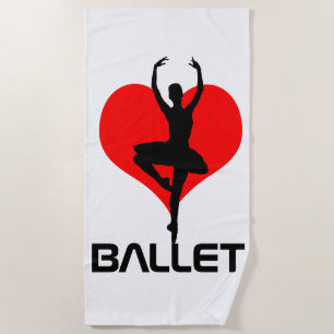 Ik hou van geweldige ballet van één-van-een-soort strandlaken