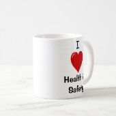 Ik hou van gezondheid en veiligheid - dubbelzijdig koffiemok (Voorkant rechts)