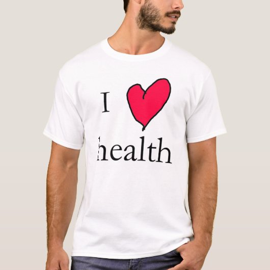 Ik hou van gezondheid t-shirt (Voorkant)