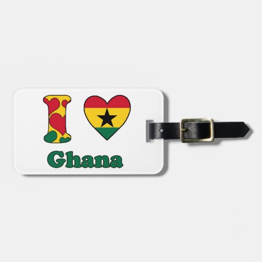 Ik hou van Ghana Bagagelabel (Voorkant horizontaal)
