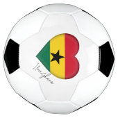 Ik hou van Ghana Flag Colors Heart Voetbal (Gedraaid)