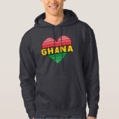 Ik hou van Ghana, Ghanees hart Hoodie (Voorkant)