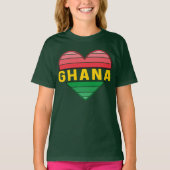 Ik hou van Ghana, Ghanees hart T-shirt (Voorkant)