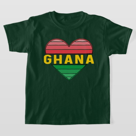 Ik hou van Ghana, Ghanees hart T-shirt (Laagn)